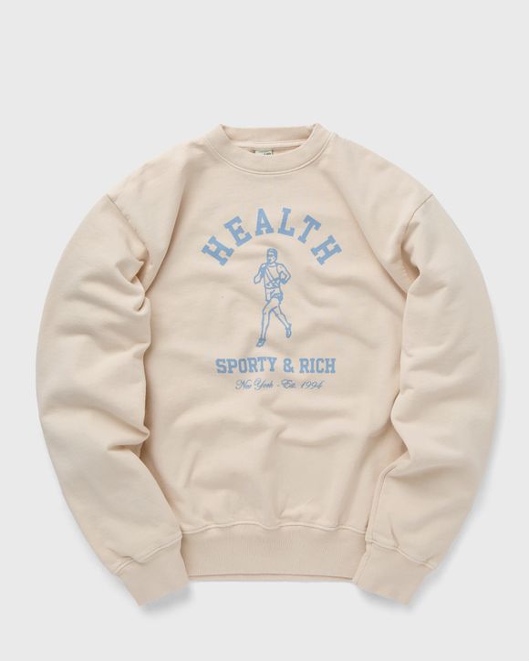 Sporty & Rich NY Running Club Crewneck Beige - Cream