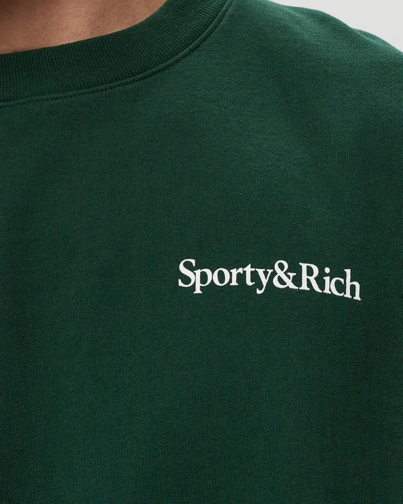 ★Sporty & Rich★ New Health Slogan Print Sweatshirt Forest NY94CREWNECKFOREST_CREAM-1.jpg