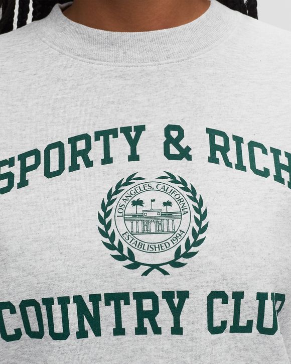 Sporty & Rich Varsity Crest Crewneck Grey | BSTN Store