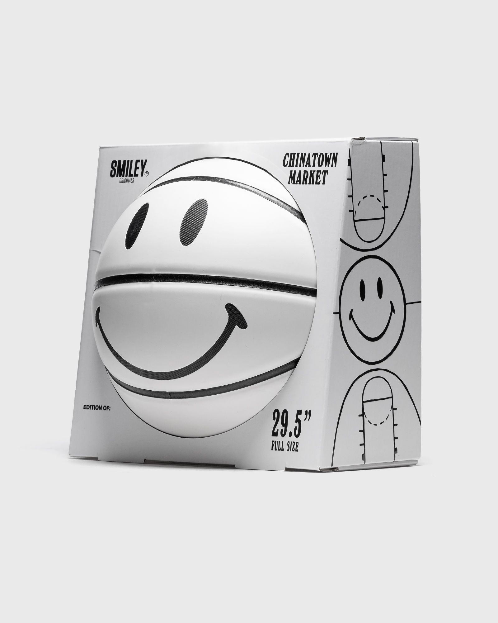 White SMILEY Basketball