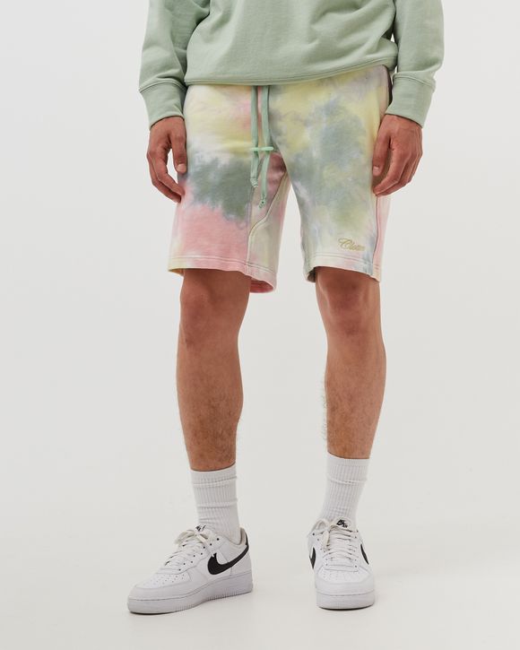 SCRIPT TIE DYE SWEATSHORTS