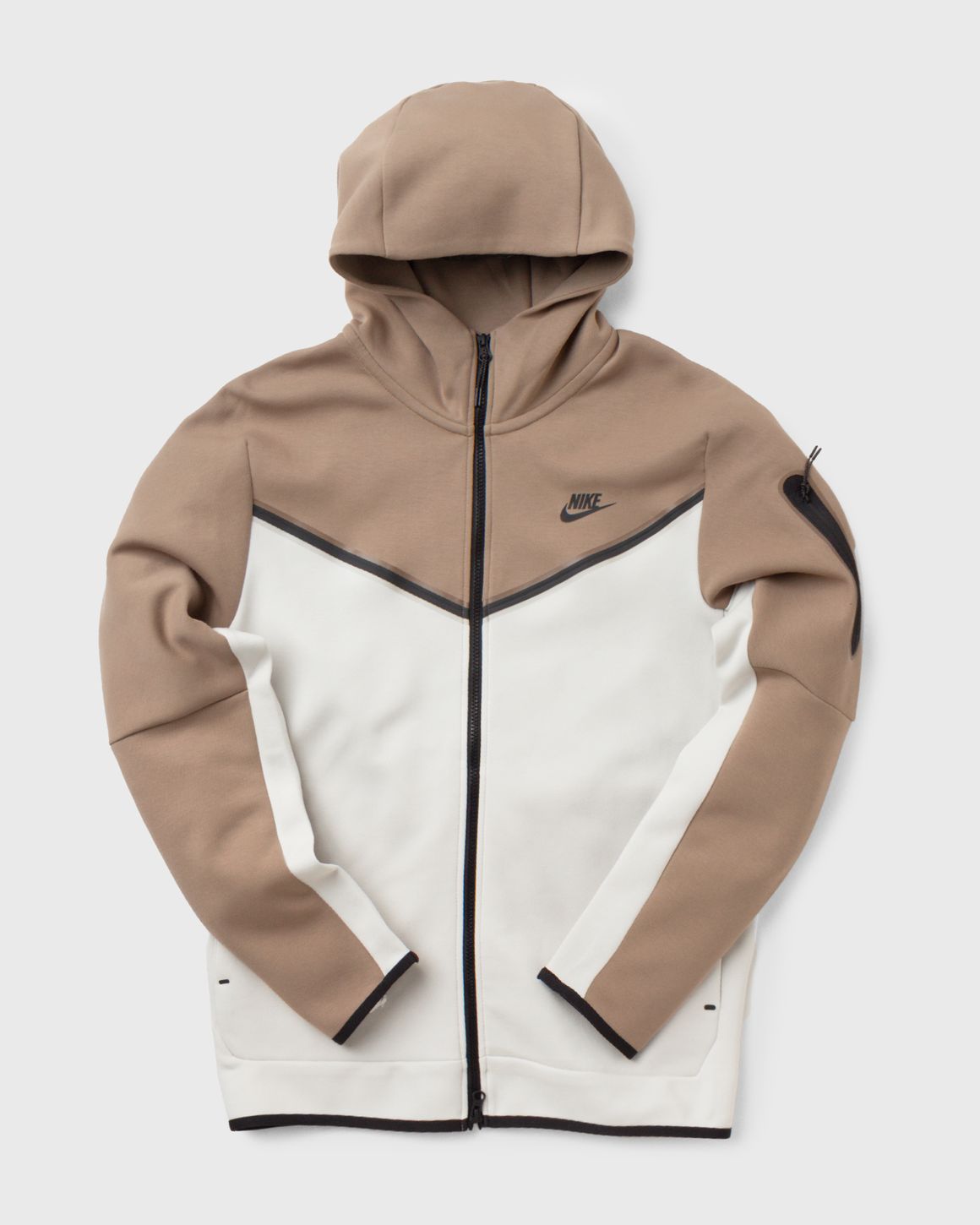 Nike Tech Fleece Full Zip Hoodie Brown SANDALWOOD LIGHT BONE BLACK