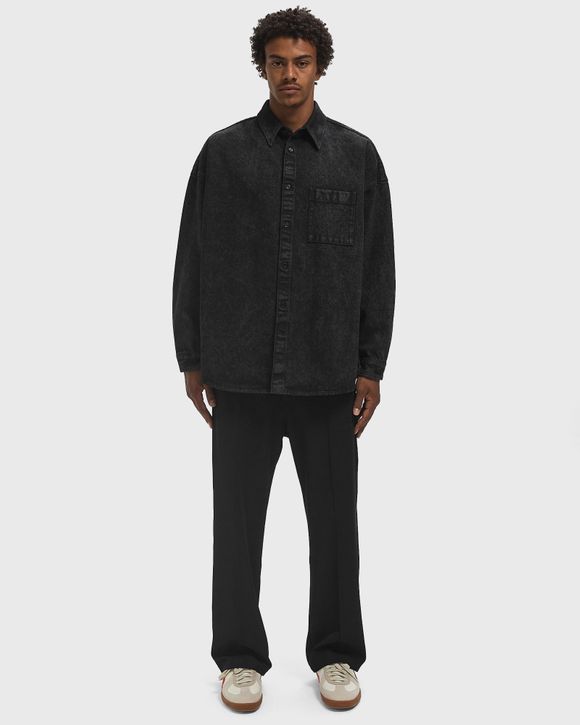 Black cotton boxy fit shirt with cut out detail | Marni