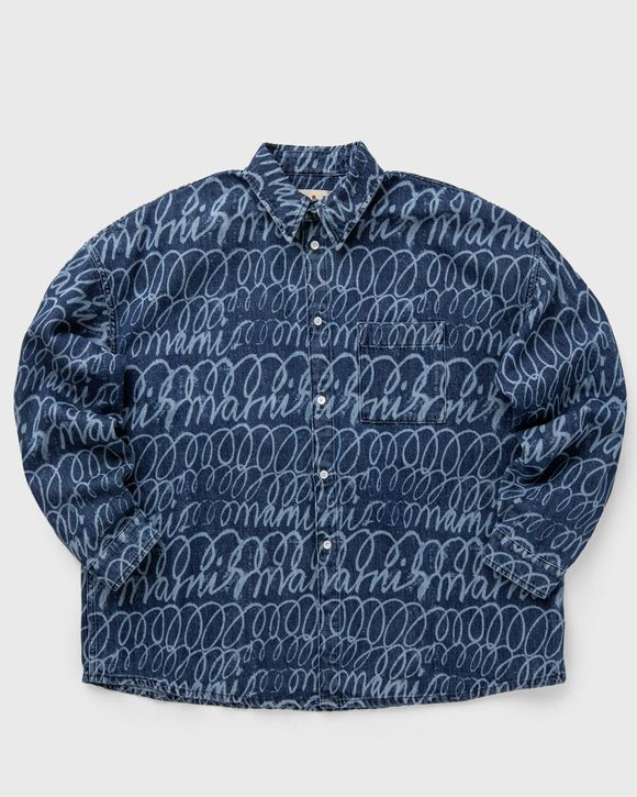 最終値下げ　Marni Design shirt Marni - Poplin Shirt with Peeping Marni Logo in Lily White