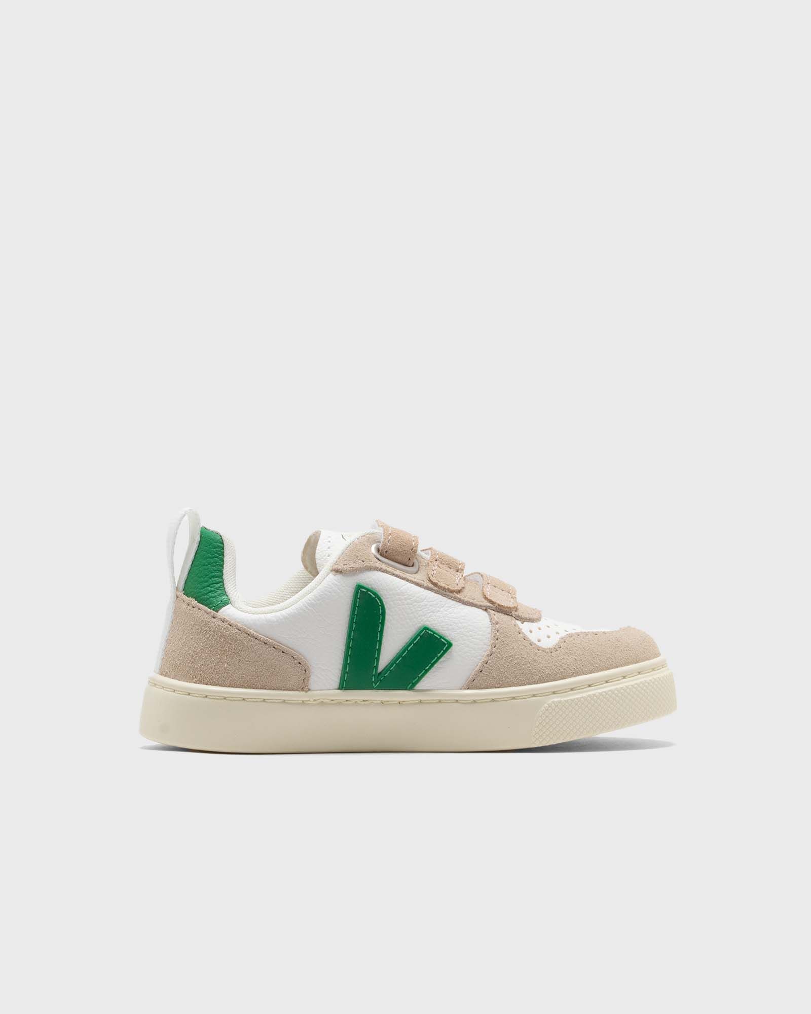 Small V-10 CHROMEFREE LEATHER EXTRA-WHITE_EMERAUDE