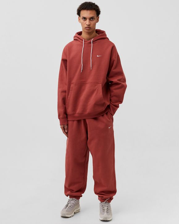 Nike NikeLab Fleece Hoodie Red CANYON RUST WHITE