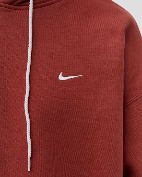 Nike NikeLab Fleece Hoodie Red CANYON RUST WHITE