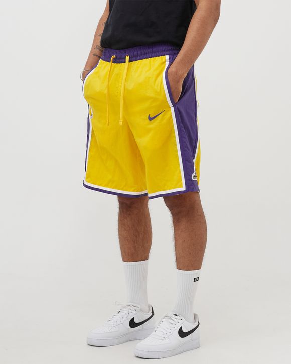 Nike Women's Los Angeles Lakers Yellow Courtside Shorts, Small