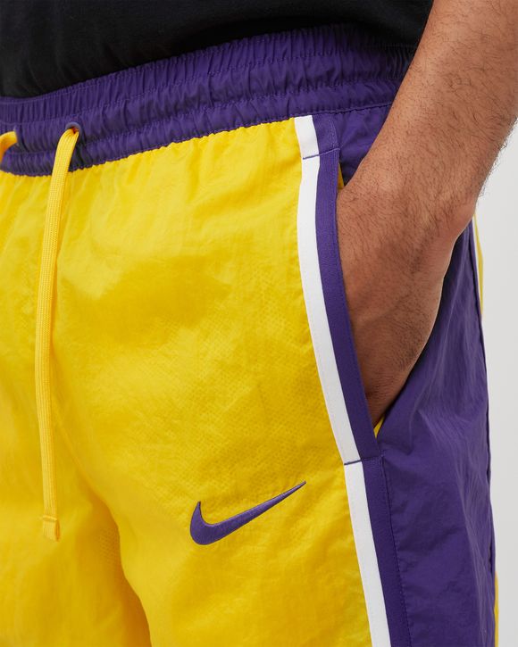 Nike Women's Los Angeles Lakers Yellow Courtside Shorts, Small