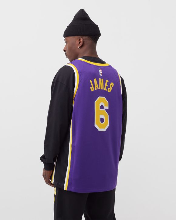 Men's Los Angeles Lakers Statement Edition Jordan Dri-Fit NBA Swingman Jersey in Purple, Size: XS | DO9530-505