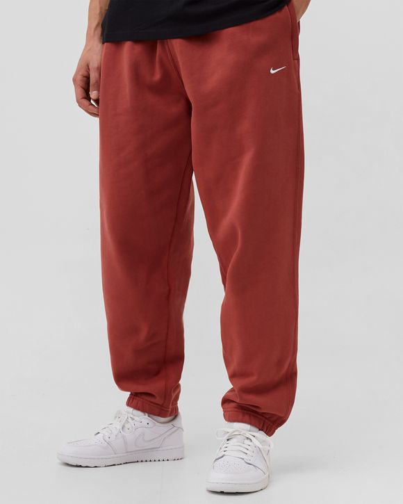 Nike NikeLab Fleece Pants Red - CANYON RUST/WHITE