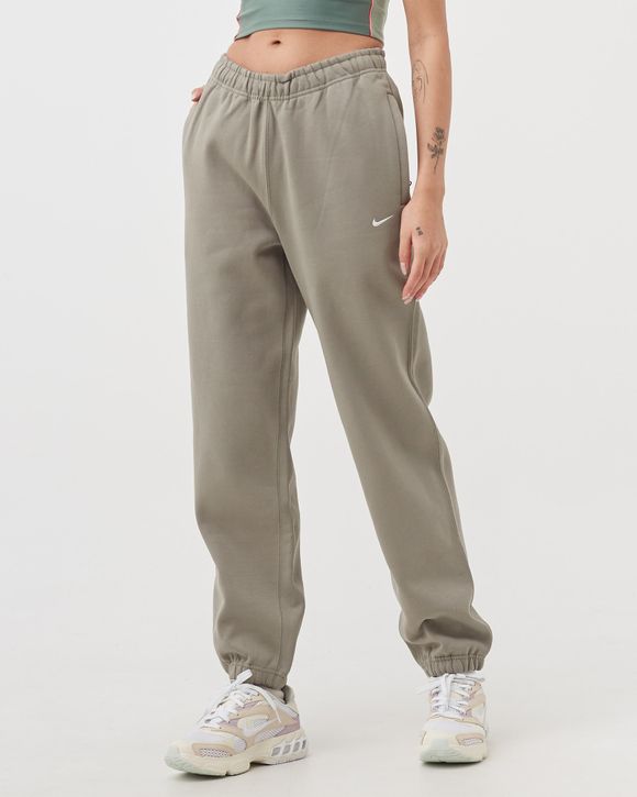 Nike WMNS SOLO SWOOSH FLEECE PANT Green - LTARMY/WHITE