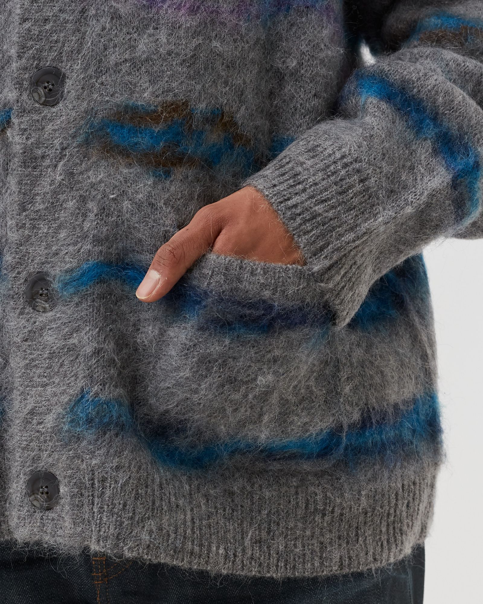 MOHAIR JACQUARD CARDIGAN