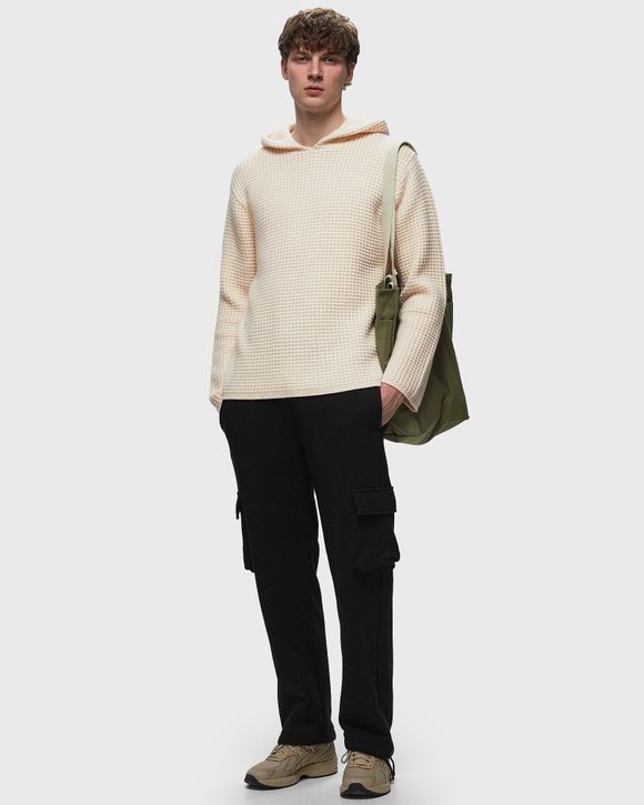 WOOL WAFFLE KNIT PONCHO