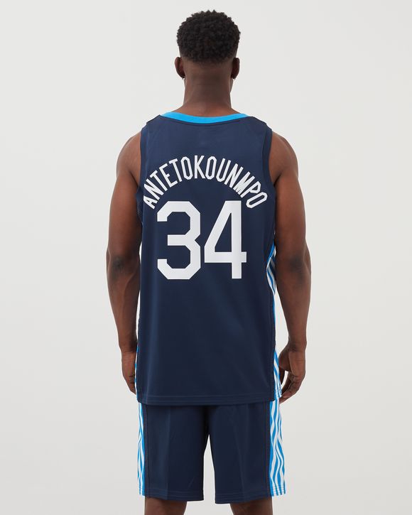 Giannis Antetokounmpo Greece National Team FIBA Jersey - Navy - Throwback