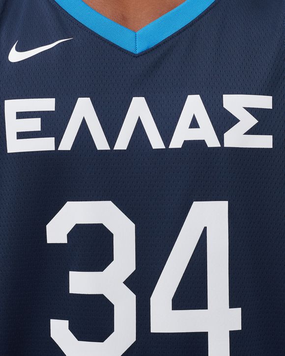 Giannis Antetokounmpo Greece National Team FIBA Jersey - Navy - Throwback