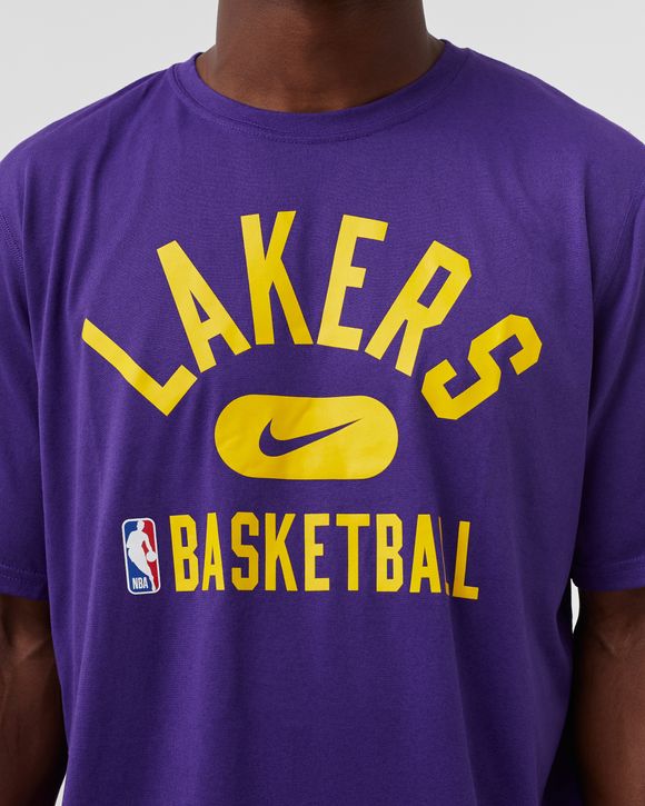 Los Angeles Lakers Nike Short Sleeve Practice T-Shirt - Black - Mens