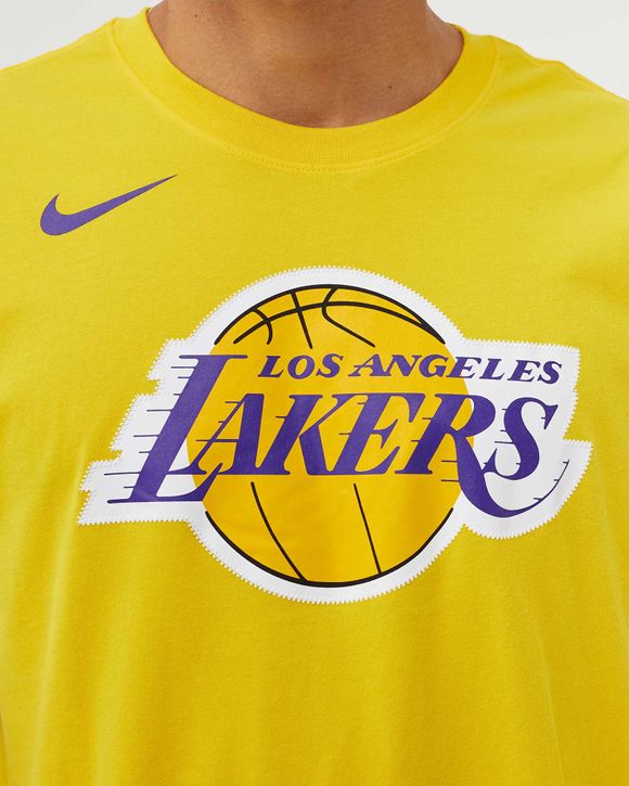 Nike Basketball LA Lakers NBA logo t-shirt in yellow