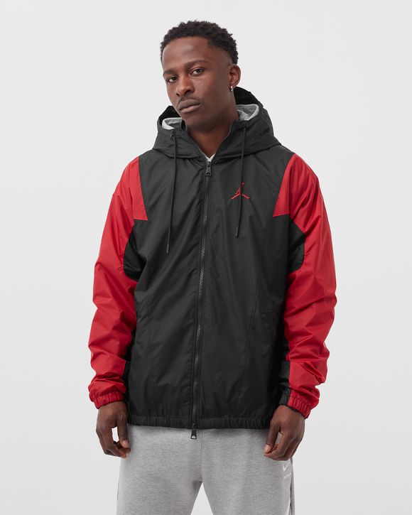 Jordan Essentials Woven Jacket Black - BLACK/GYM RED