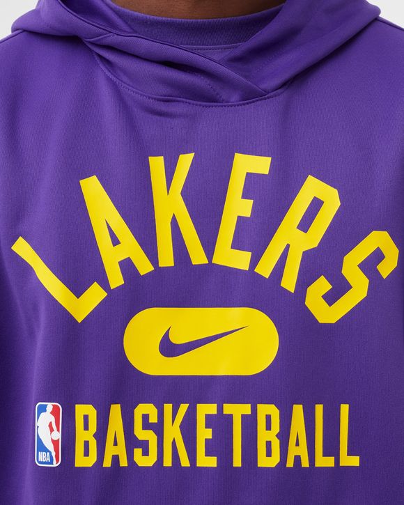 Los Angeles Lakers Spotlight Big Kids' Nike Dri-FIT NBA Pullover Hoodie.