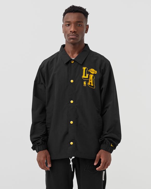 Los Angeles Lakers Nike Lightweight Coaches Jacket - Black - Mens