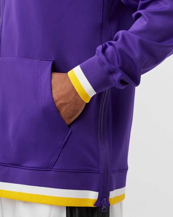 Nike Los Angeles Lakers Showtime Men's Dri-Fit NBA Full-Zip Hoodie Purple