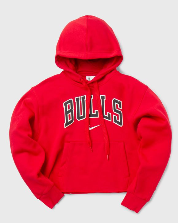 NIKE NBA CHICAGO BULLS ESSENTIAL FLEECE PULLOVER HOODIE UNIVERSITY