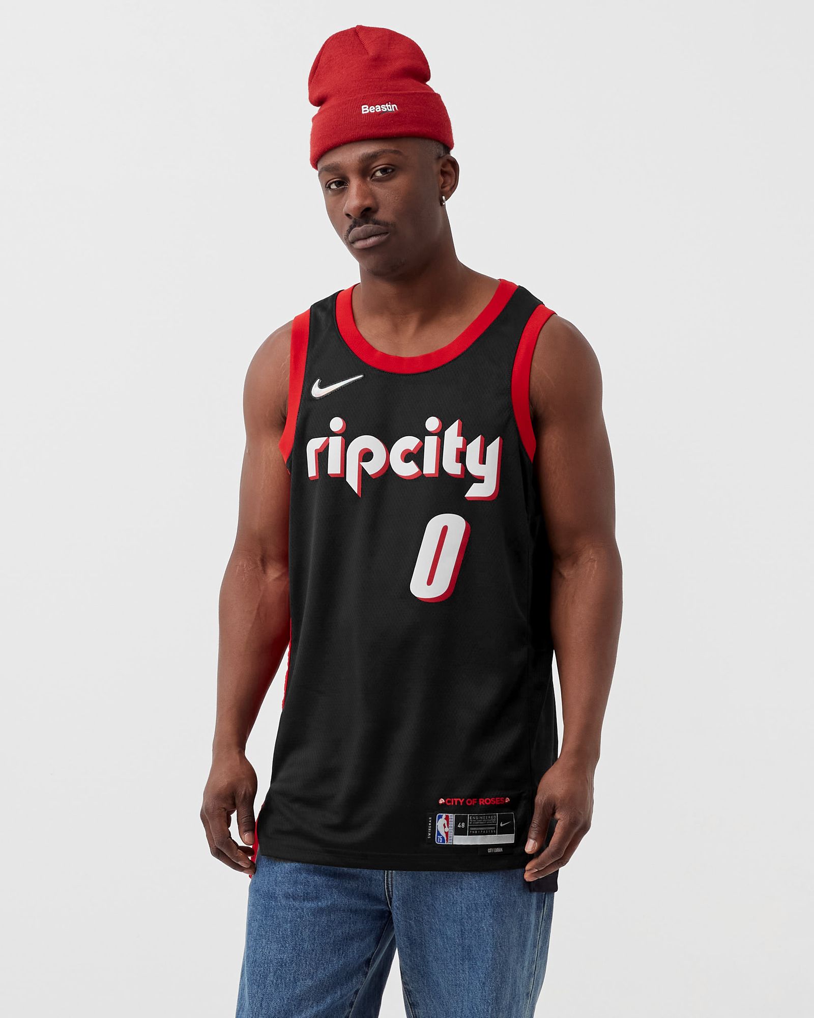 SWINGMAN JERSEY PORTLAND TRAIL BLAZERS - DAMIAN LILLARD #0