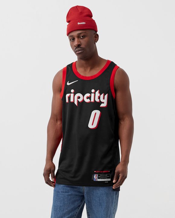 Damian lillard rip city sleeved clearance jersey