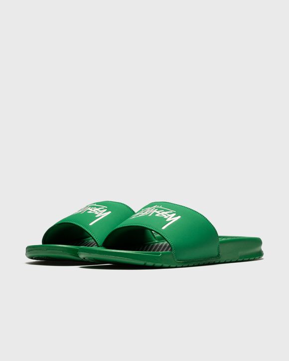 stussy nike slides green