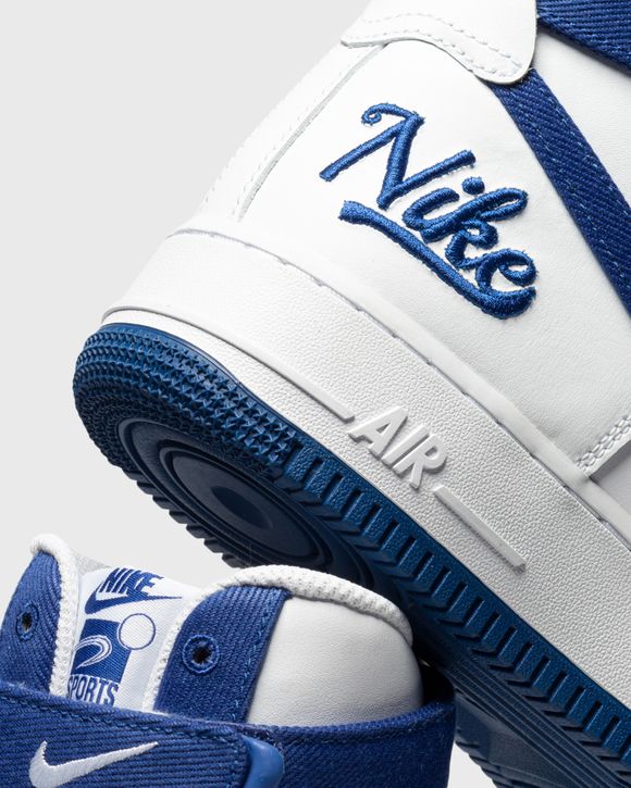 Nike Air Force 1 High EMB Dodgers Color : White/Rush Blue/Rush