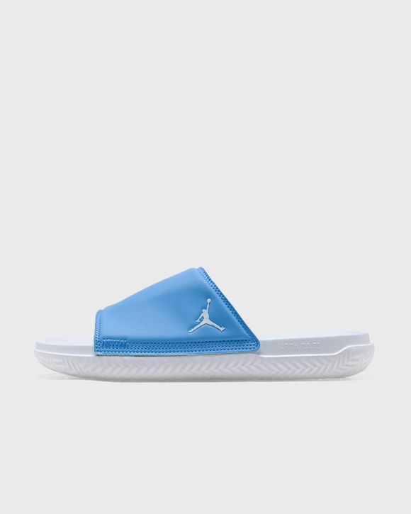 Blue and white jordan slides new arrivals