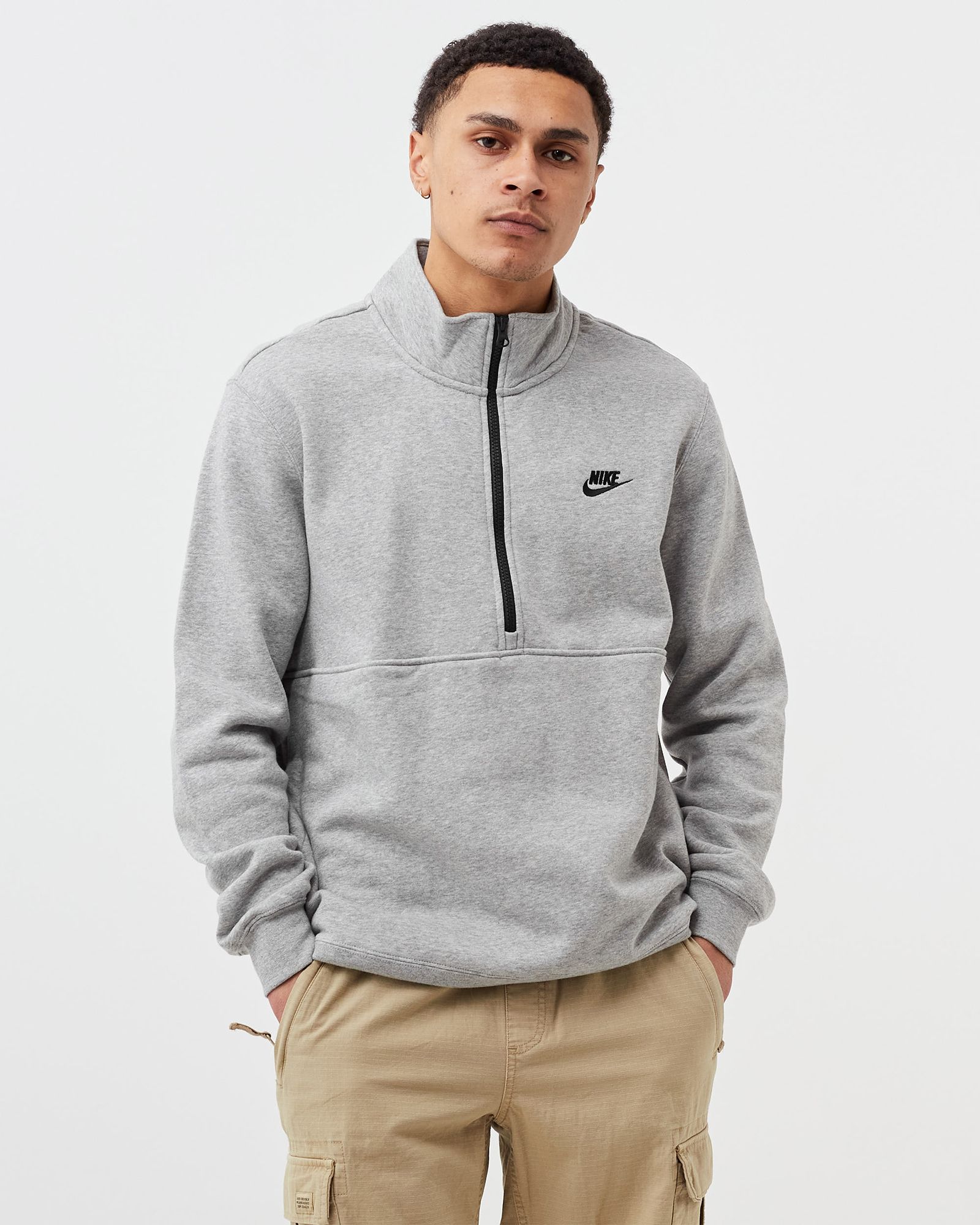 Brushed-Back 1/2-Zip Pullover