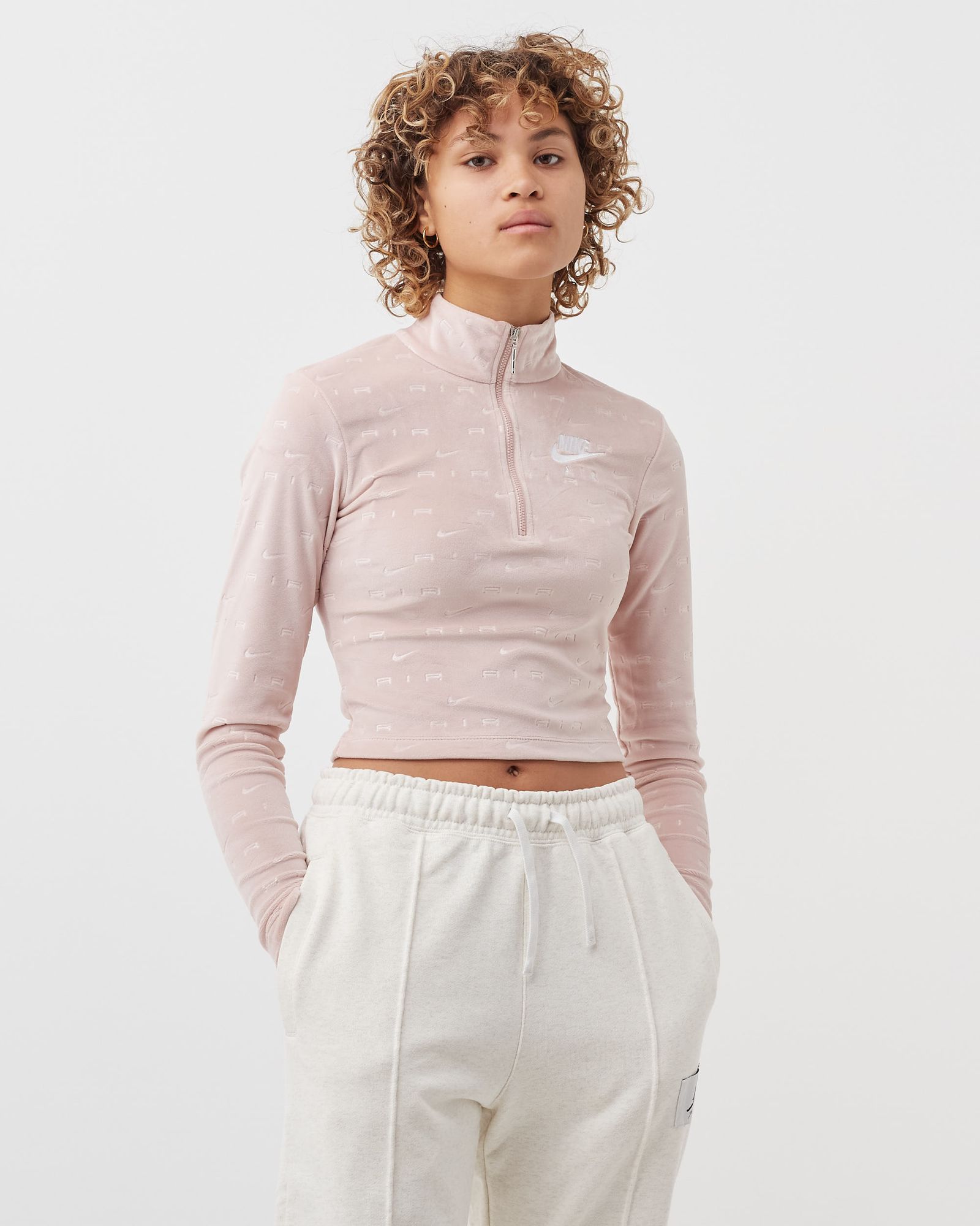 WMNS Velour Zip Longsleeve Top