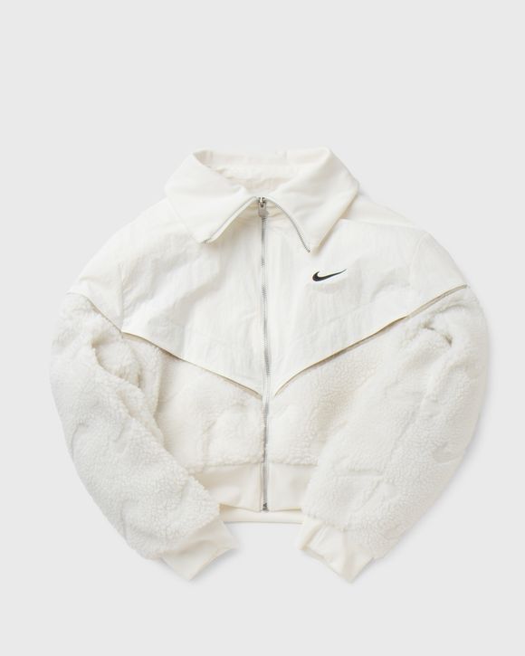 Nike WMNS Icon Clash Fleece Jacket White - SAIL/SAIL/RATTAN/BLACK