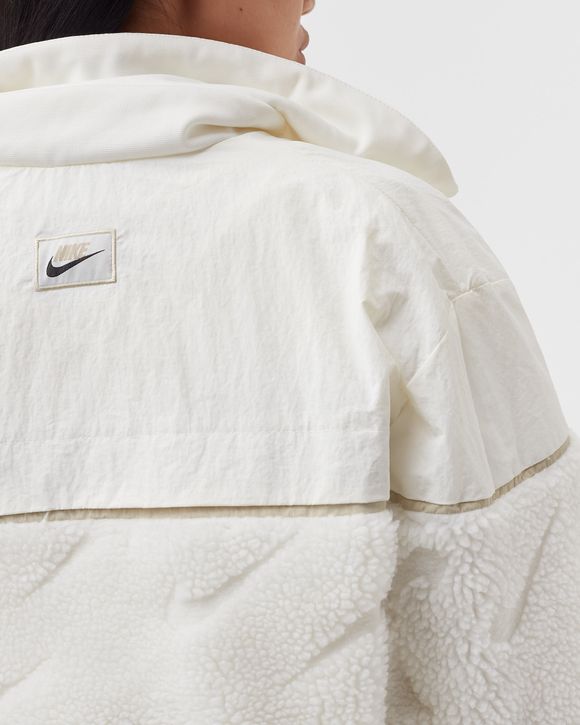 Nike WMNS Icon Clash Fleece Jacket White - SAIL/SAIL/RATTAN/BLACK