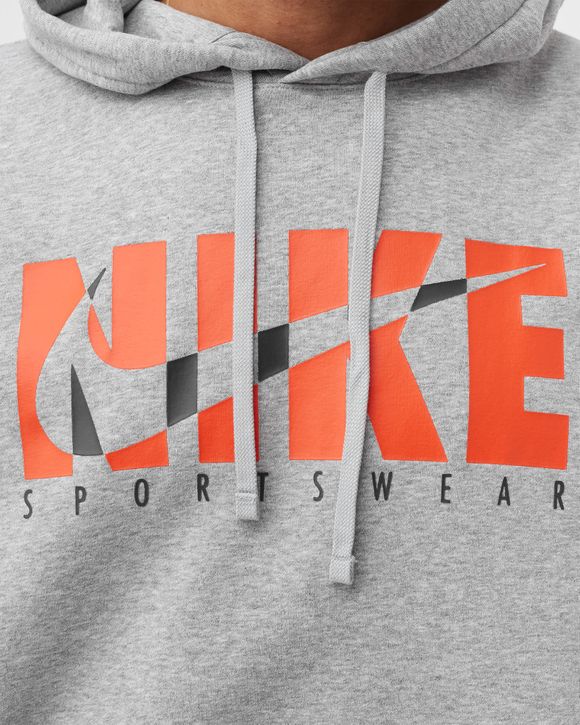 Grey and orange outlet nike tracksuit