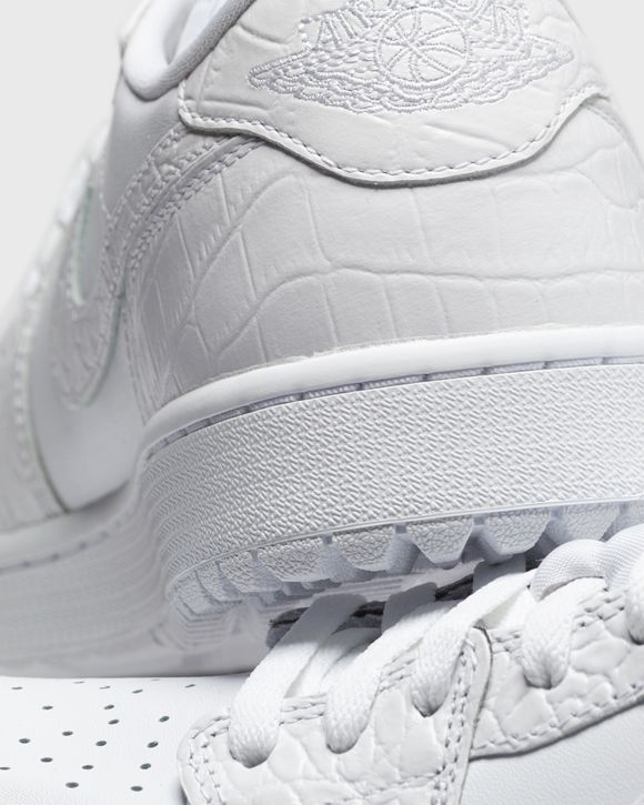 Jordan Air Jordan 1 Low G 'White Croc' White - WHITE/WHITE-PURE PLATINUM