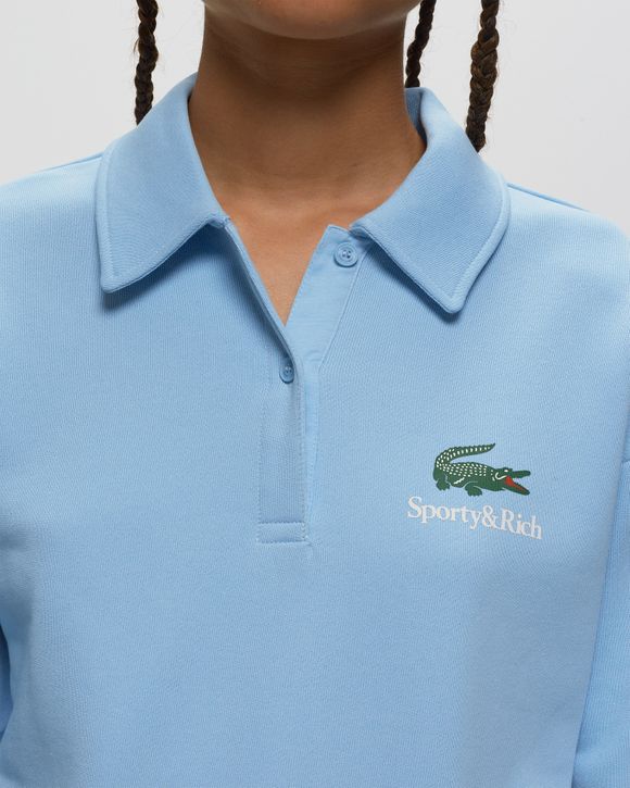Sporty & Rich Lacoste Serif Polo Blue | BSTN Store