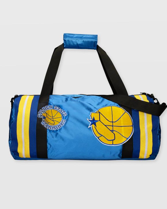 Mitchell Ness Golden State Warriors Satin Duffel Bag Blue BSTN