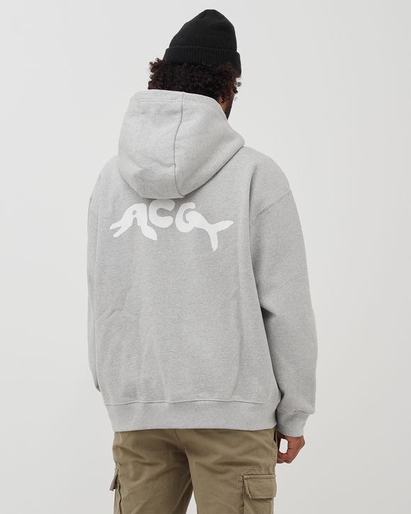 Nike ACG GPX DOLPHIN HOODIE Grey - GREY HEATHER/BLACK/SUMMIT WHITE