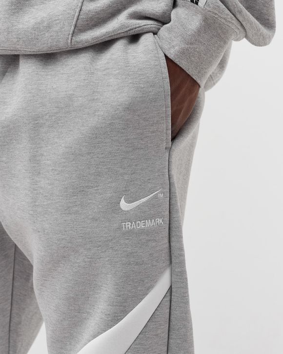 JORDAN Essential Fleece Pants dk grey heather/white Calças de