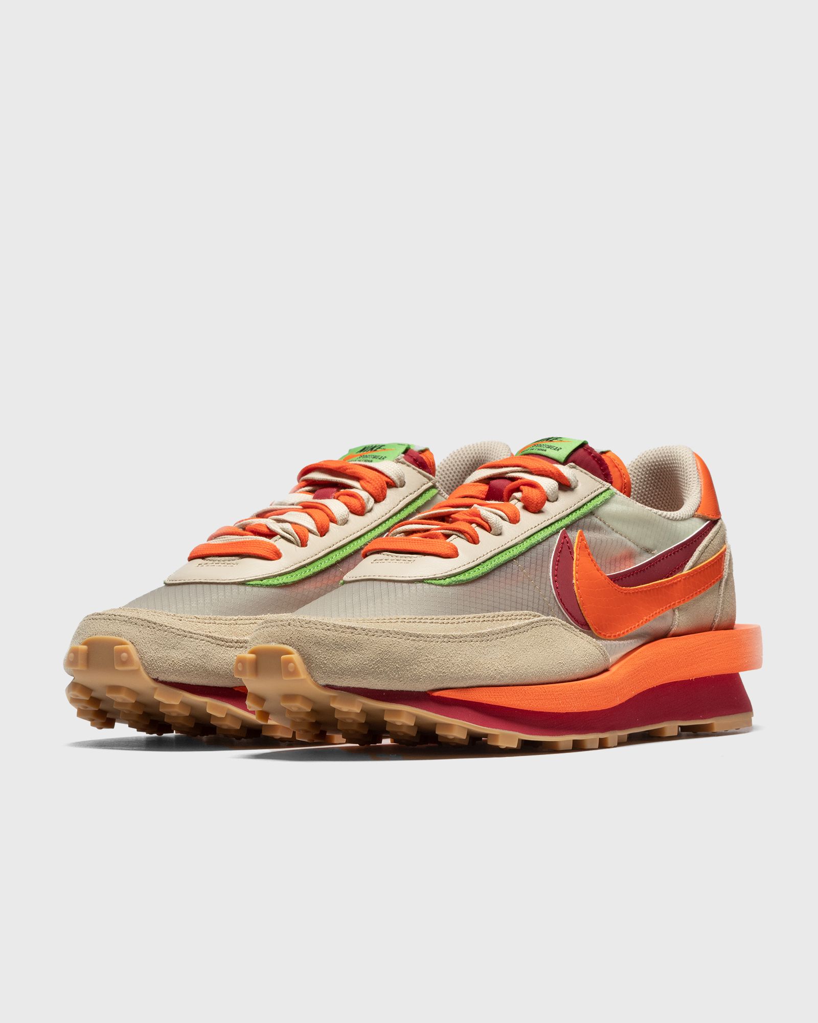 CLOT x sacai x Nike LDWaffle 'Orange Blaze'