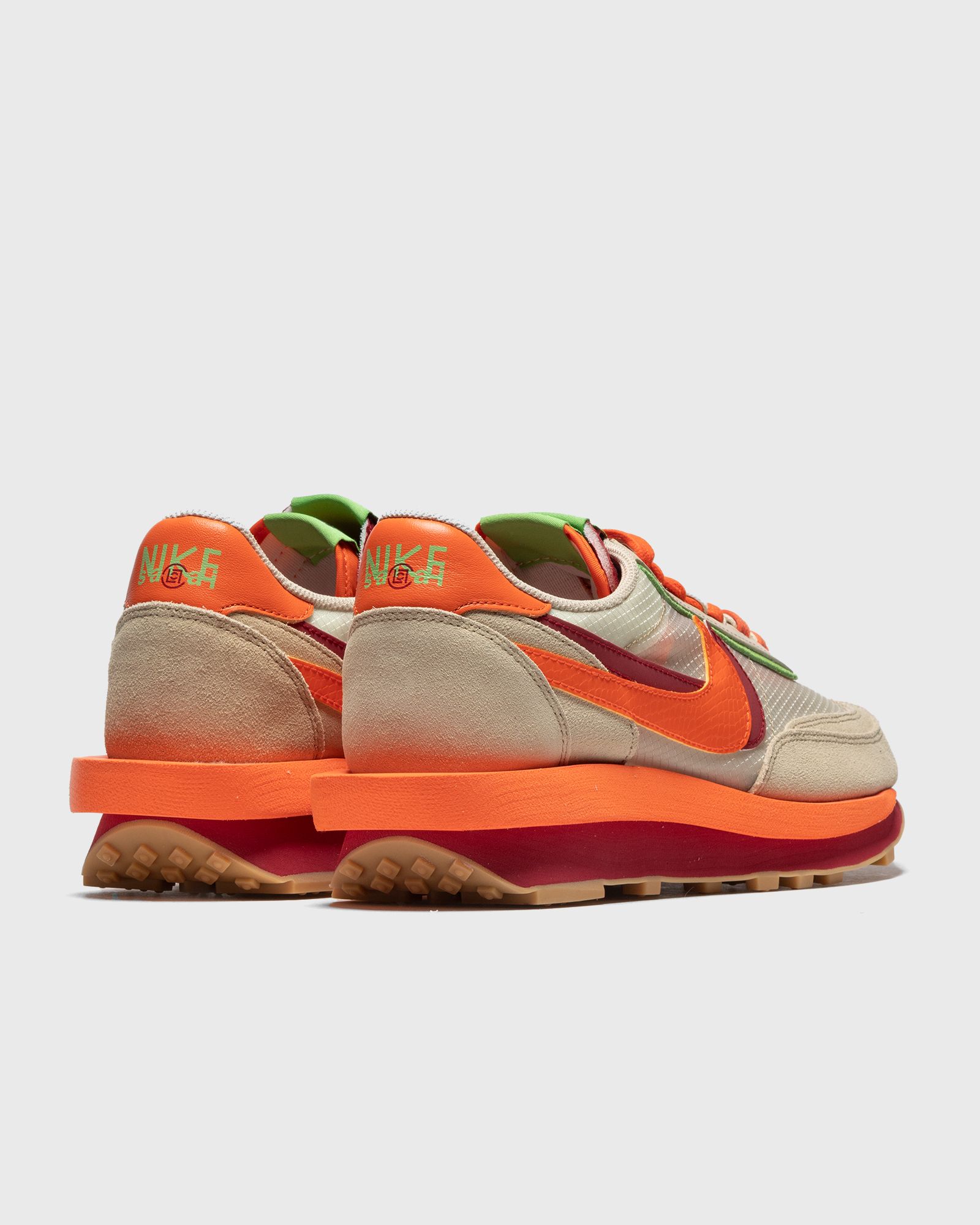 CLOT x sacai x Nike LDWaffle 'Orange Blaze'