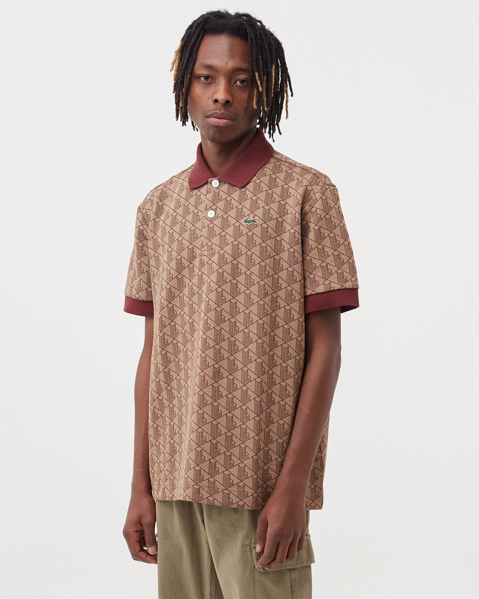 SHORT SLEEVED RIBBED COLLAR POLO SHIRT