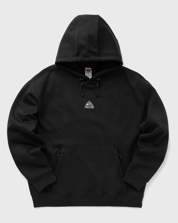 premium tech fleece performance hoodie - black
