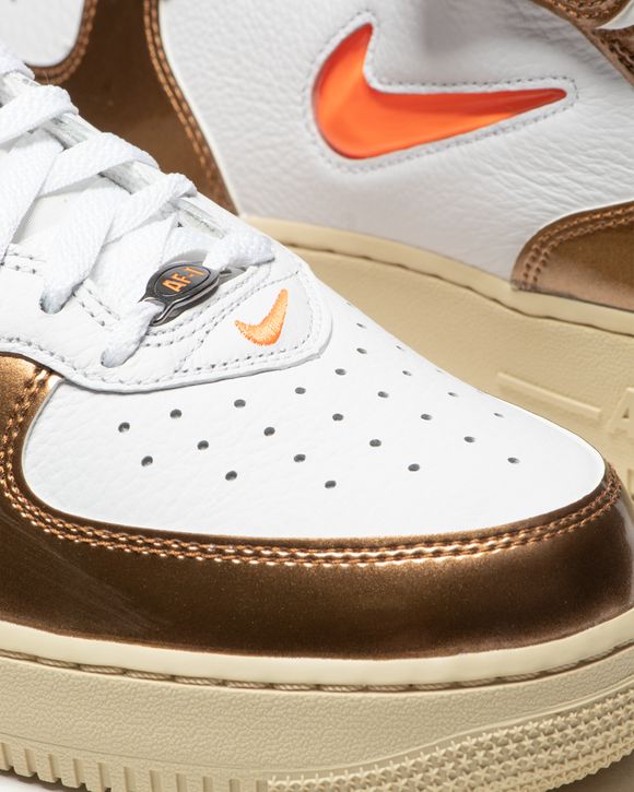 Nike Air Force 1 Mid QS (White/Total Orange/Ale Brown/Beach