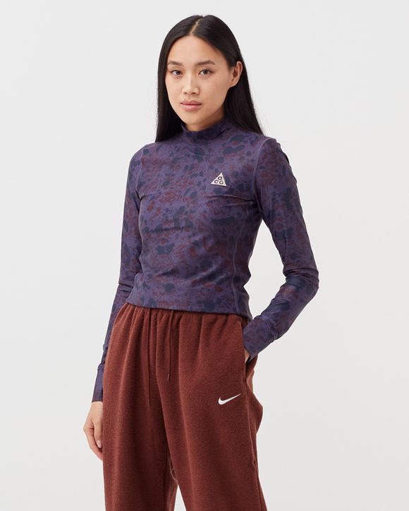 Nike all over print best sale crop top