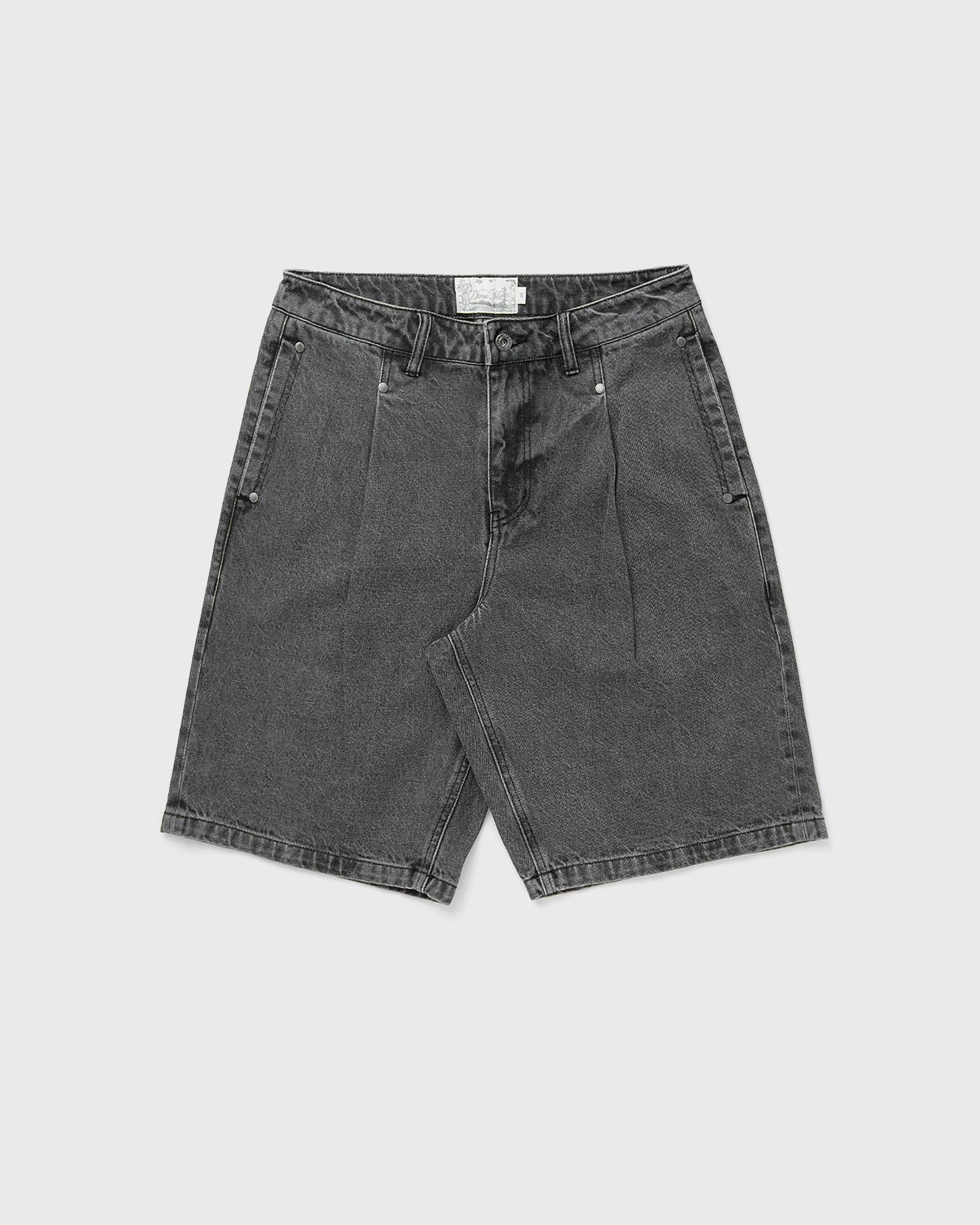 Pleated Denim Shorts-image