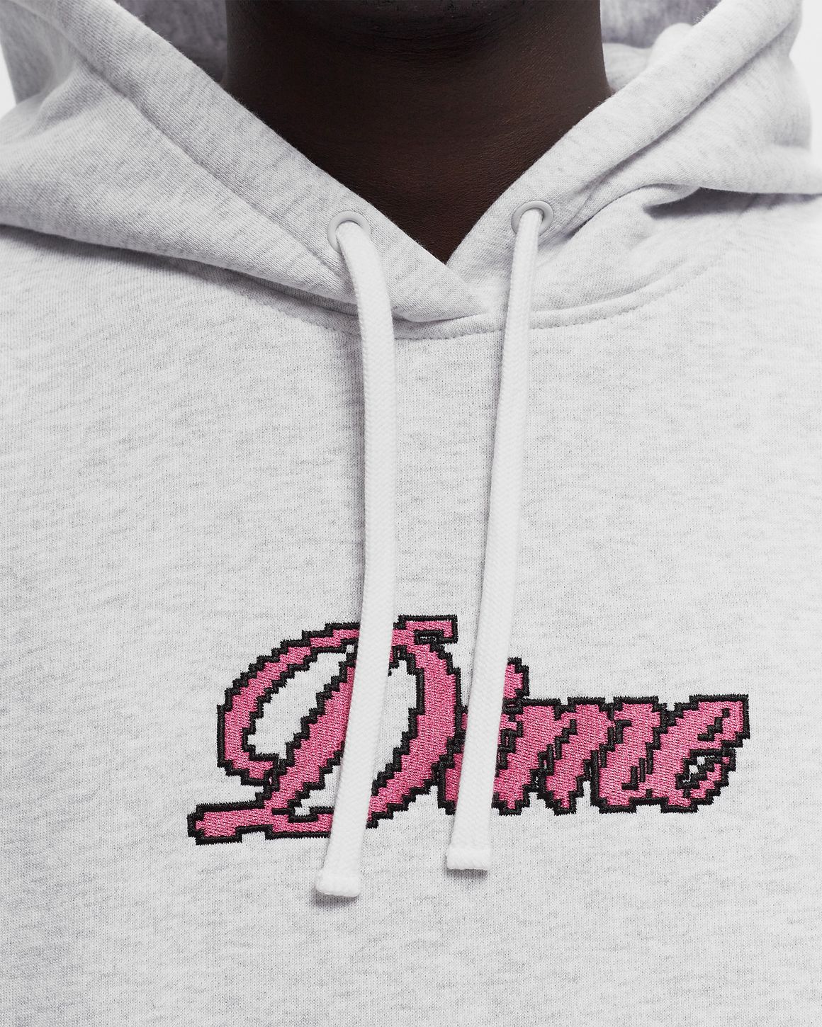 【DIME】 Pixel Cursive Hoodie / Ash Dime MTL Pixel Cursive Hoodie Grey | BSTN Store